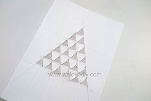 3D 幾何三角聖誕樹手工卡片 (4)