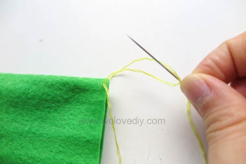 DIY 毛毯邊鎖縫針手作基礎教學 (3)