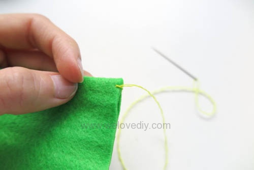DIY 毛毯邊鎖縫針手作基礎教學 (4)