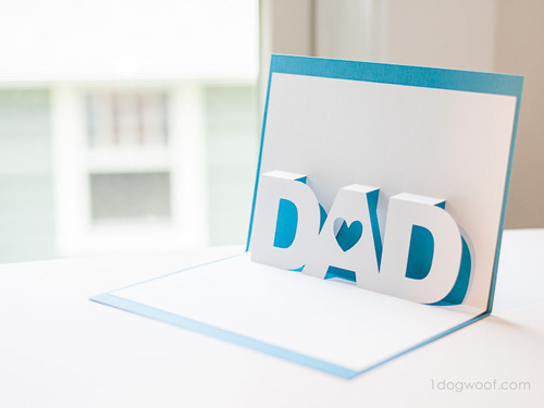 DIY 父親節 3D 立體手工卡片免費檔案下載