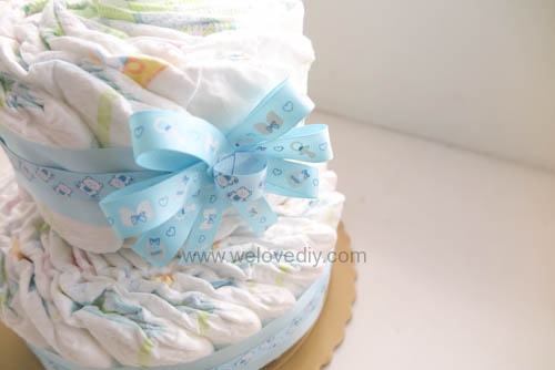 DIY Diaper Cake 手作尿布蛋糕彌月禮 探新生兒孕婦禮物 (15)