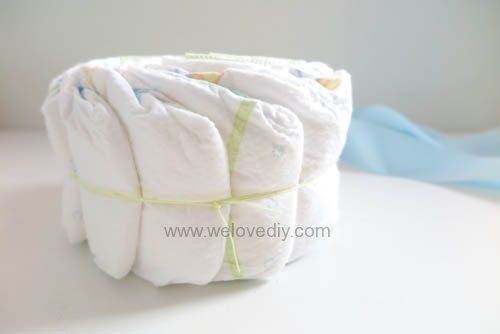 DIY Diaper Cake 手作尿布蛋糕彌月禮 探新生兒孕婦禮物 (3)