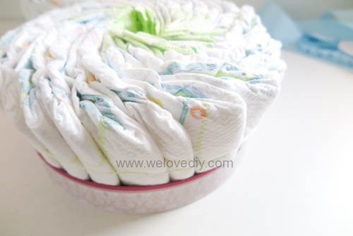 DIY Diaper Cake 手作尿布蛋糕彌月禮 探新生兒孕婦禮物 (7)