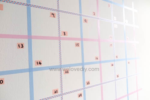 DIY 紙膠帶月曆 開學季 租屋族的家居裝飾 (11)