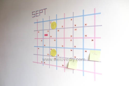 DIY 紙膠帶月曆 開學季 租屋族的家居裝飾 (16)