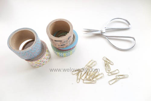 DIY DAISO washi tape 大創紙膠帶裝飾迴紋針 (1)