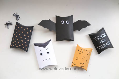 DIY Halloween Pillow box 萬聖節派盒禮物包裝