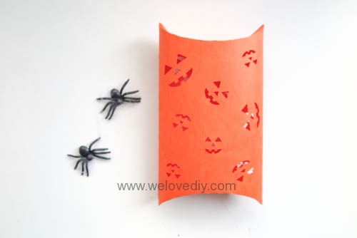 iCRAFT Halloween cutout pumpkin face pillowbox 手作拼貼切割機萬聖節派盒禮物紙盒 (1)