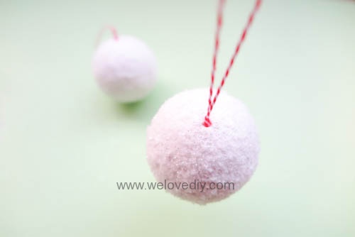 DIY Snowball 聖誕節白色雪球吊飾親子手作 (10)