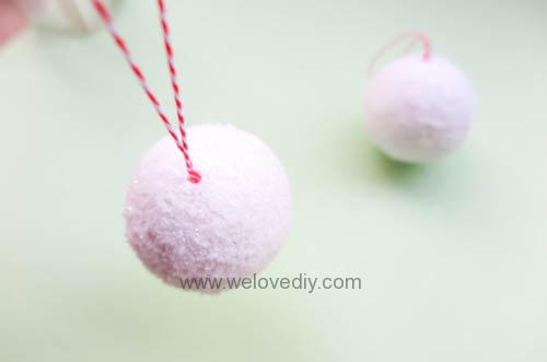DIY Snowball 聖誕節白色雪球吊飾親子手作 (11)