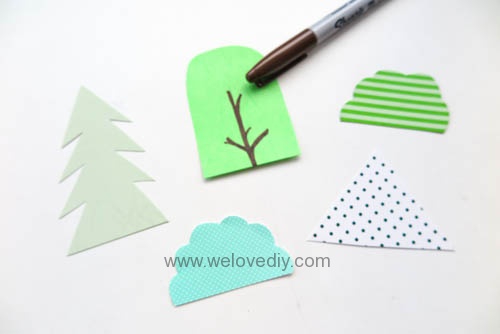 DIY 廢物利用聖誕節環保親子手作卡紙裝飾聖誕樹 (3)