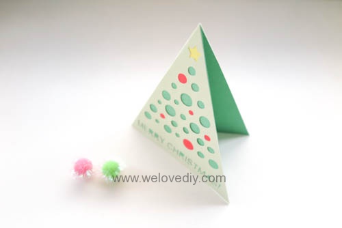 iCRAFT Christmas tree cutout card 手作拼貼切割機聖誕節聖誕樹造型三角形卡片 (7)