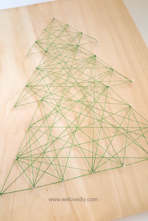 DIY Christmas Tree String Art 特力屋聖誕樹繩線藝術裝飾備忘板 (11)