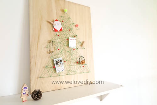 DIY Christmas Tree String Art 特力屋聖誕樹繩線藝術裝飾備忘板 (20)