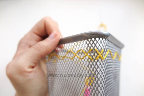 DIY IKEA Hack DOKUMENT 筆筒繡線手作刺繡裝飾 (3)