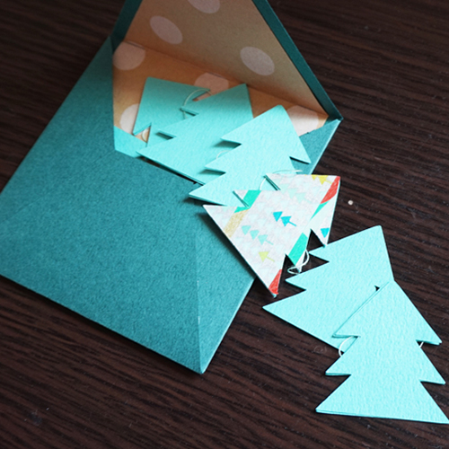 DIY 聖誕節可愛聖誕樹串旗卡片手作信封 CHUAN HANDMADE (15)