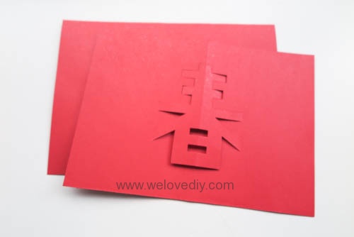 DIY 春節農曆新年春字 3D 立體手工卡片 (9)