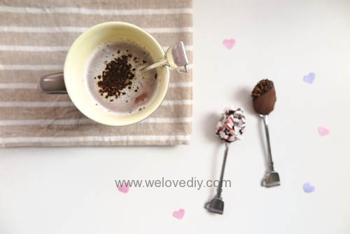 DIY Hot Chocolate Spoon 婚禮小物 情人節 熱可可咖啡巧克力湯匙 (22)