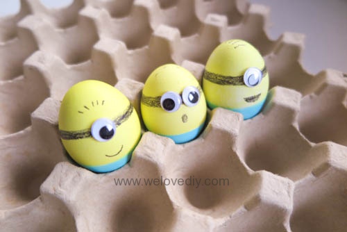 DIY Minions Easter Eggs 復活節小小兵蠟筆染色彩蛋 (13)
