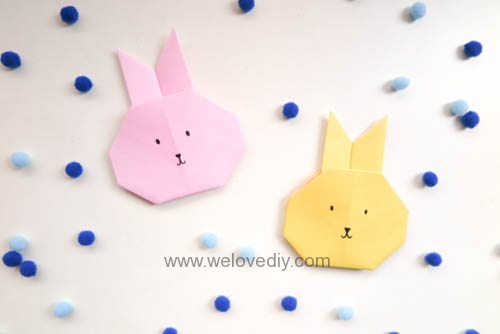 DIY bunny origami 復活節兔子摺紙教學 (1)