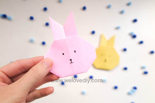 DIY bunny origami 復活節兔子摺紙教學 (2)