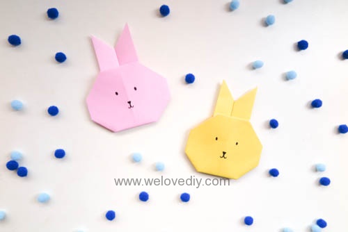 DIY bunny origami 復活節兔子摺紙教學 (3)