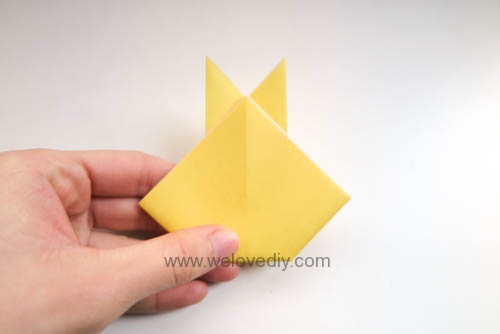 DIY bunny origami 復活節兔子摺紙教學 (5)