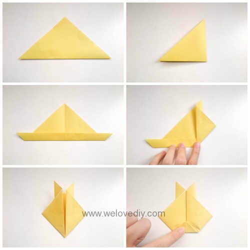 DIY bunny origami 復活節兔子摺紙教學