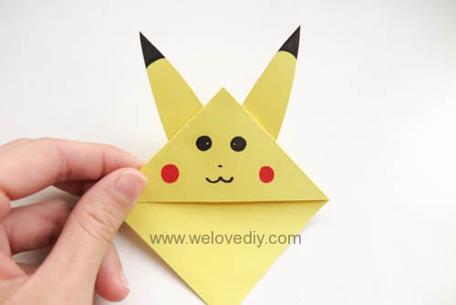 DIY Pokemon Go Bookmark 精靈寶可夢神奇寶貝皮卡丘摺紙書籤 (9)