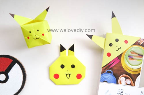 DIY Pokemon Go Pikachu Origami 精靈寶可夢神奇寶貝立體皮卡丘摺紙