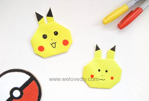 DIY Pokemon Go Pikachu 精靈寶可夢神奇寶貝皮卡丘摺紙