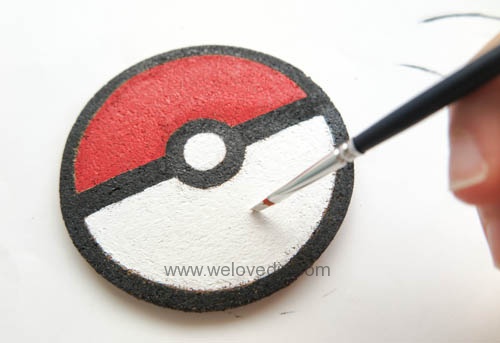 DIY Pokemon Go poke ball cork coaster 寶可夢神奇寶貝精靈球手作杯墊 (8)