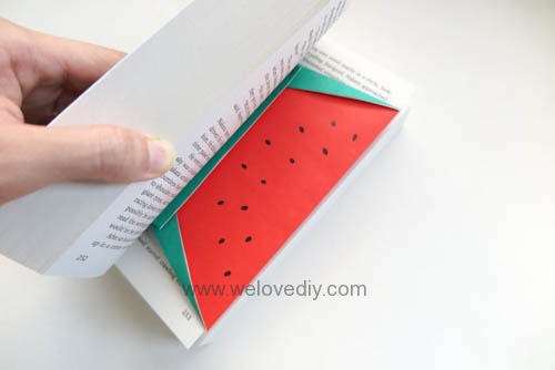 DIY 夏天水果西瓜摺紙書籤教學